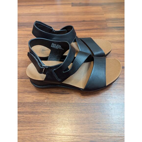 Baretraps Caley Black Strappy Wedge Sandals size 6.5 Comfort Wedge Sandals - Picture 2 of 5